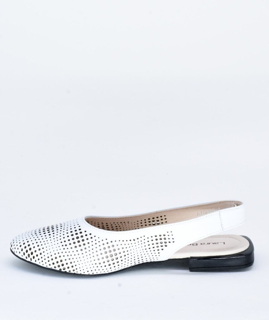 Atvērtas kurpes sievietēm LAURA BERTI, baltas cena un informācija | Sieviešu sandales | 220.lv