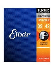 Stīgas ak. ģitārai Elixir 12002 Nanoweb 9-42 cena un informācija | Elixir Mūzikas instrumenti un piederumi | 220.lv