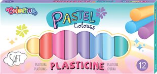 Plastilīns Colorino Pastel, 12 pasteļkrāsas цена и информация | Принадлежности для рисования, лепки | 220.lv