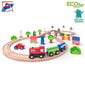 Koka dzelzceļa trase ar piederumiem Woody, 93061, 40 d. cena un informācija | Rotaļlietas zēniem | 220.lv