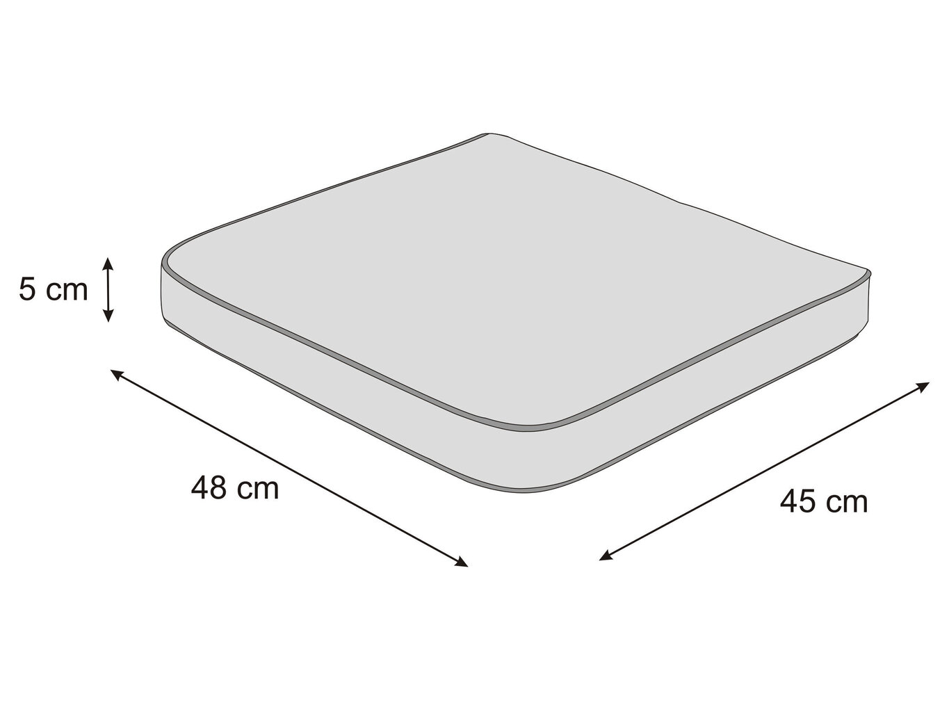 Krēsla spilvens HobbyGarden Masza, tumši pelēks cena un informācija | Krēslu paliktņi | 220.lv