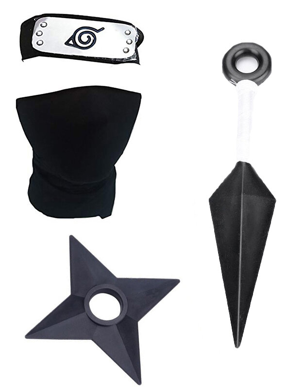 Rotaļlietu Komplekts Naruto - Kunai + Shuriken + Headband + Mask цена и информация | Rotaļlietas zēniem | 220.lv