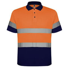 Polo krekls ar īsām piedurknēm, zils/oranžs cena un informācija | Darba apģērbi | 220.lv