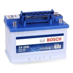 Аккумулятор Bosch 74Ah 680A S4008 цена и информация | Аккумуляторы | 220.lv