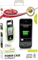 Cellular Line Powercase Iphone4 / 2s 1600mAh цена и информация | Зарядные устройства Power bank | 220.lv