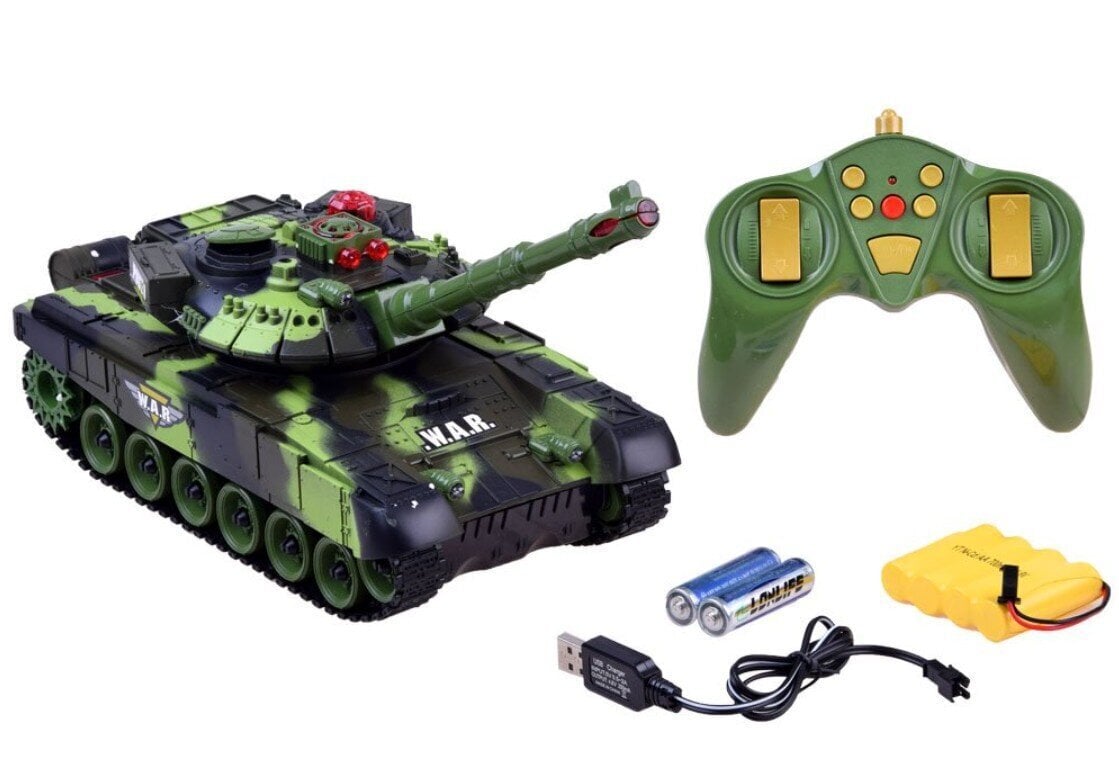 Militārais tanks ar tālvadības pulti cena un informācija | Rotaļlietas zēniem | 220.lv