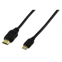 Mini HDMI sprausla - HDMI sprausla melna 1,50 m” цена и информация | Кабели и провода | 220.lv