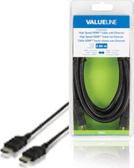 Valueline VLVB34000B20, HDMI A, 2 m cena un informācija | Kabeļi un vadi | 220.lv