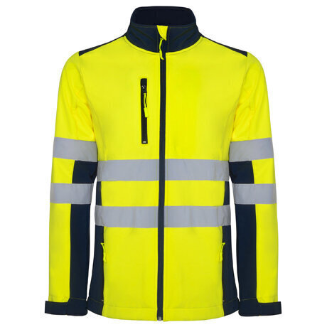 Mīksta apvalka, divkrāsaina un labi redzama jaka, dzeltena cena un informācija | Darba apģērbi | 220.lv