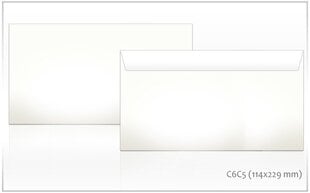 Конверт C6C5, белый, 114x229мм цена и информация | Конверты, открытки | 220.lv