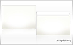 Конверт C6, белый, 114x162мм цена и информация | Конверты | 220.lv
