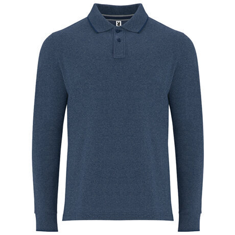 Polo krekls ar garām piedurknēm, tumši zils цена и информация | Vīriešu džemperi | 220.lv