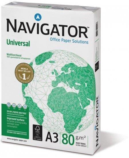 Kopēšanas papīrs Navigator A3 / 80 g/m² / 500 cena un informācija | Burtnīcas un papīra preces | 220.lv