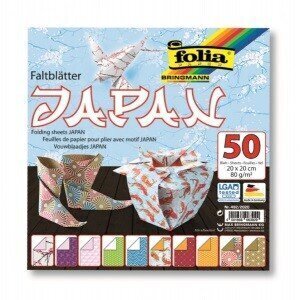 Origami papīrs 20x20 / 50 lapas Folia Japāna cena un informācija | Burtnīcas un papīra preces | 220.lv