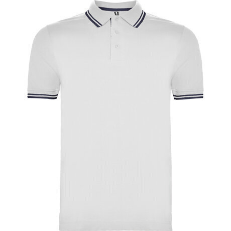 Polo krekls ar īsām piedurknēm, balts/zils цена и информация | Vīriešu T-krekli | 220.lv