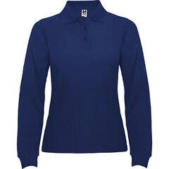 Женская рубашка-поло с длинным рукавом, синяя цена и информация | Женские футболки | 220.lv