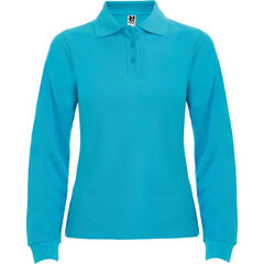 Женская рубашка-поло с длинным рукавом, синяя цена и информация | Женские футболки | 220.lv