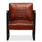 vidaXL atpūtas krēsls, brūna dabīgā āda cena un informācija | Atpūtas krēsli | 220.lv