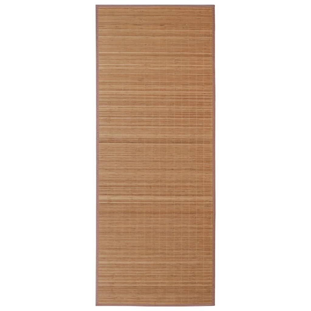 vidaXL paklājs, 100x160 cm, brūns bambuss cena un informācija | Paklāji | 220.lv
