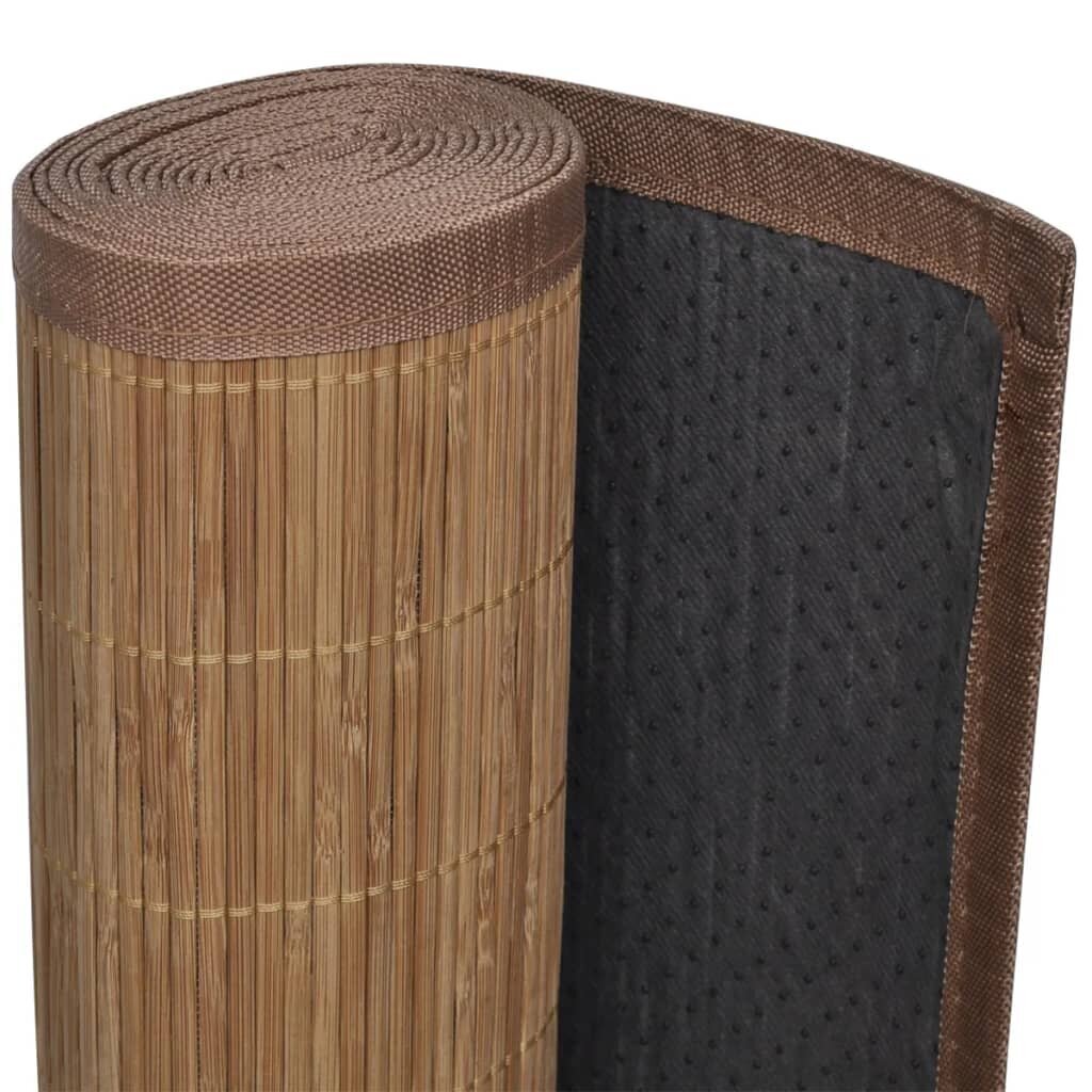 vidaXL paklājs, 100x160 cm, brūns bambuss цена и информация | Paklāji | 220.lv