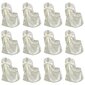 vidaXL krēslu pārvalki kāzu banketiem, 12 gab., krēmkrāsas цена и информация | Mēbeļu pārvalki | 220.lv