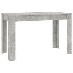 vidaXL virtuves galds, 120x60x76 cm, betona pelēks, skaidu plāksne cena un informācija | Virtuves galdi, ēdamgaldi | 220.lv
