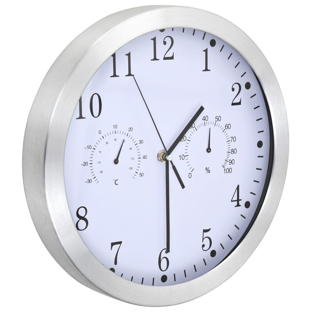 vidaXL sienas pulkstenis ar higrometru un termometru, kvarca mehānisms цена и информация | Pulksteņi | 220.lv