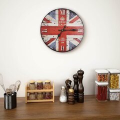 vidaXL vintāžas sienas pulkstenis, UK, 30 cm цена и информация | Часы | 220.lv