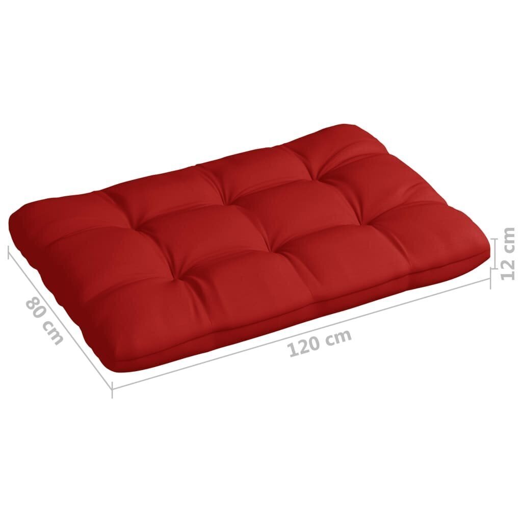 vidaXL palešu dīvānu matrači, 5 gab., sarkani цена и информация | Krēslu paliktņi | 220.lv