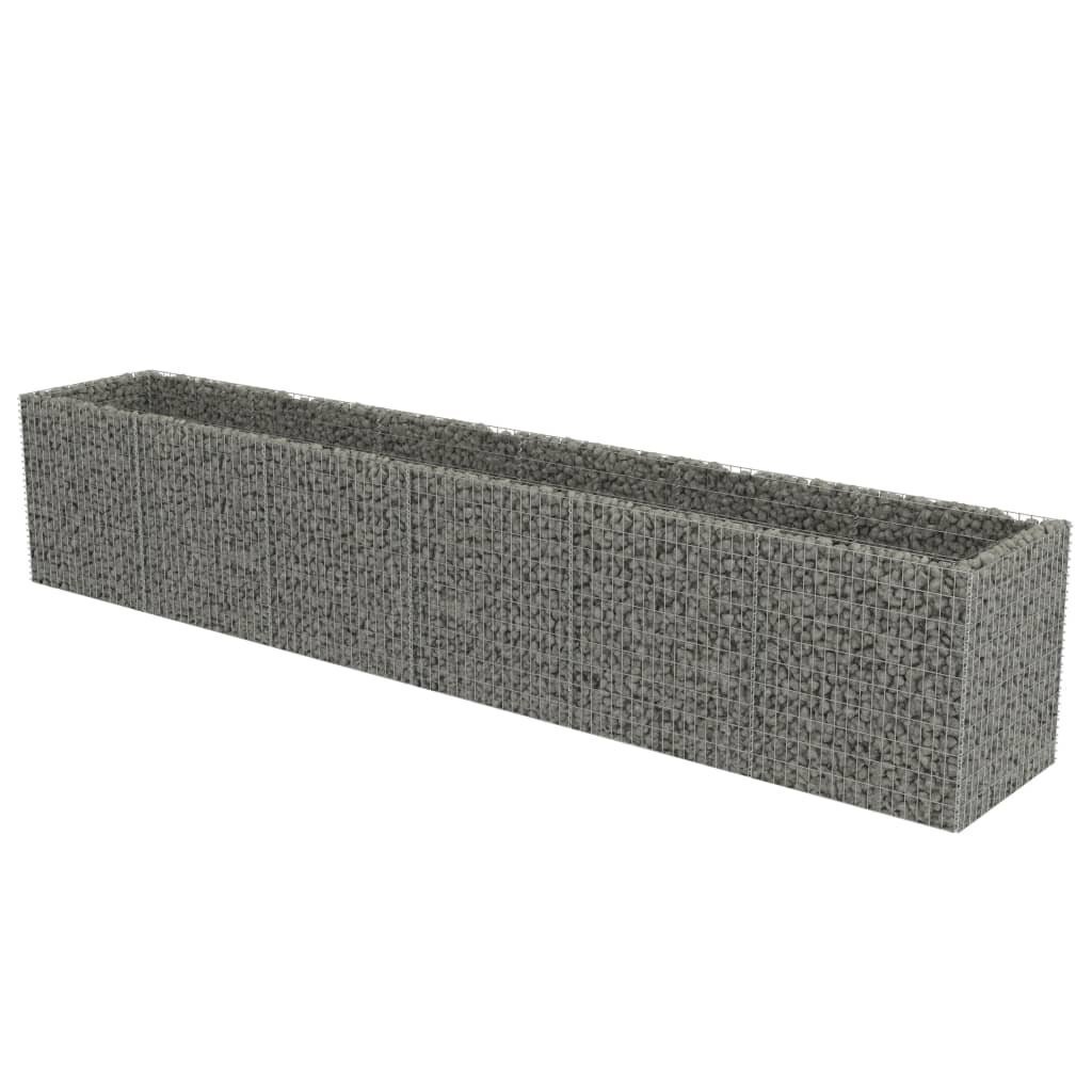 vidaXL gabions, augstā puķu kaste, cinkots tērauds, 540x90x100 cm cena un informācija | Puķu podi | 220.lv