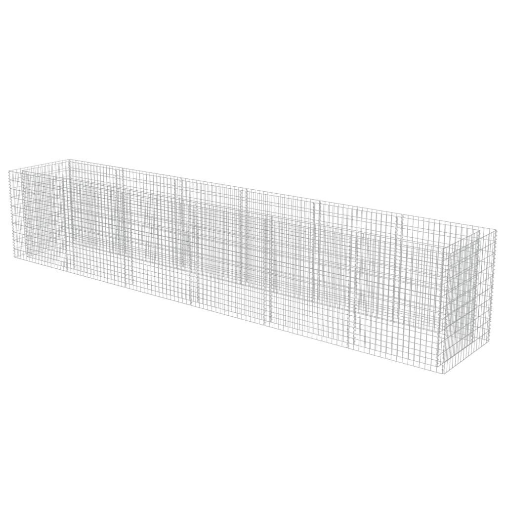 vidaXL gabions, augstā puķu kaste, cinkots tērauds, 540x90x100 cm cena un informācija | Puķu podi | 220.lv