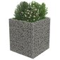 vidaXL gabions, augstā puķu kaste, cinkots tērauds, 90x90x100 cm цена и информация | Puķu podi | 220.lv