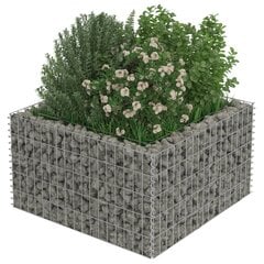 vidaXL gabions, augstā puķu kaste, cinkots tērauds, 90x90x50 cm цена и информация | Вазоны | 220.lv