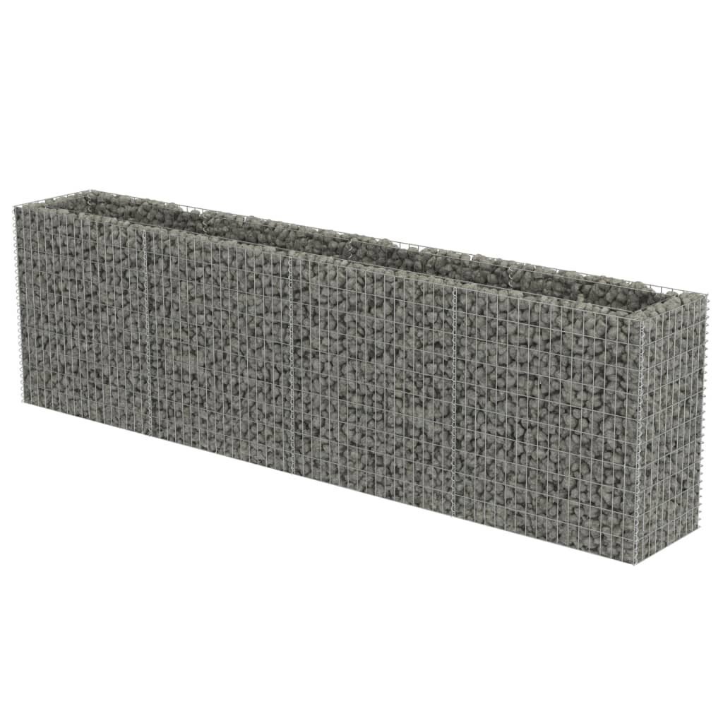 vidaXL gabions, augstā puķu kaste, cinkots tērauds, 360x50x100 cm цена и информация | Puķu podi | 220.lv