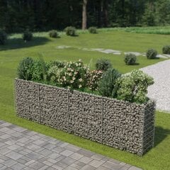 vidaXL gabions, augstā puķu kaste, cinkots tērauds, 360x50x100 cm цена и информация | Ящики для рассады | 220.lv