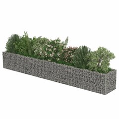 vidaXL gabions, augstā puķu kaste, cinkots tērauds, 360x50x50 cm цена и информация | Вазоны | 220.lv