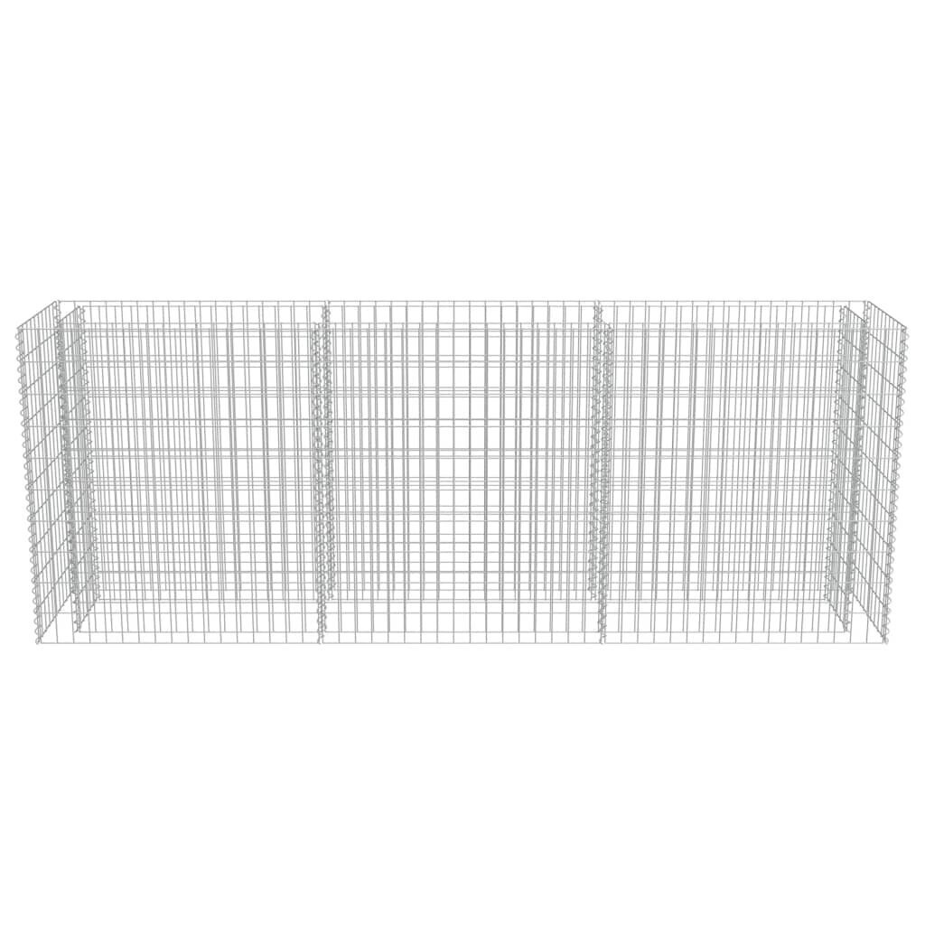 vidaXL gabions, augstā puķu kaste, cinkots tērauds, 270x50x100 cm cena un informācija | Puķu podi | 220.lv