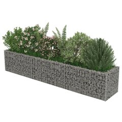 vidaXL gabions, augstā puķu kaste, cinkots tērauds, 270x50x50 cm cena un informācija | Puķu podi | 220.lv