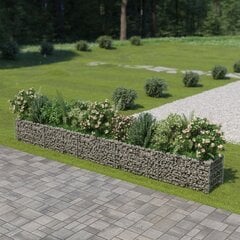 vidaXL gabions, augstā puķu kaste, cinkots tērauds, 450x50x50 cm цена и информация | Ящики для рассады | 220.lv