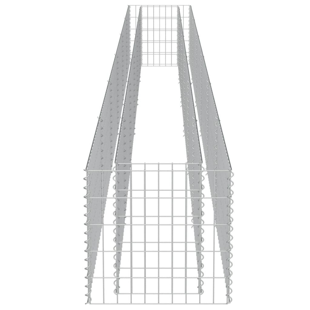 vidaXL gabions, augstā puķu kaste, cinkots tērauds, 540x50x50 cm cena un informācija | Puķu podi | 220.lv