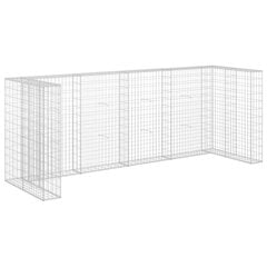 vidaXL gabions atkritumu tvertnēm, cinkots tērauds, 320x100x120 cm cena un informācija | Komposta kastes un āra konteineri | 220.lv