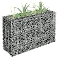 vidaXL gabions, augstā puķu kaste, cinkots tērauds, 90x30x60 cm cena un informācija | Puķu podi | 220.lv