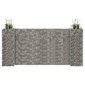 vidaXL H-formas gabions, tērauda stieple, 260x40x120 cm cena un informācija | Puķu podi | 220.lv