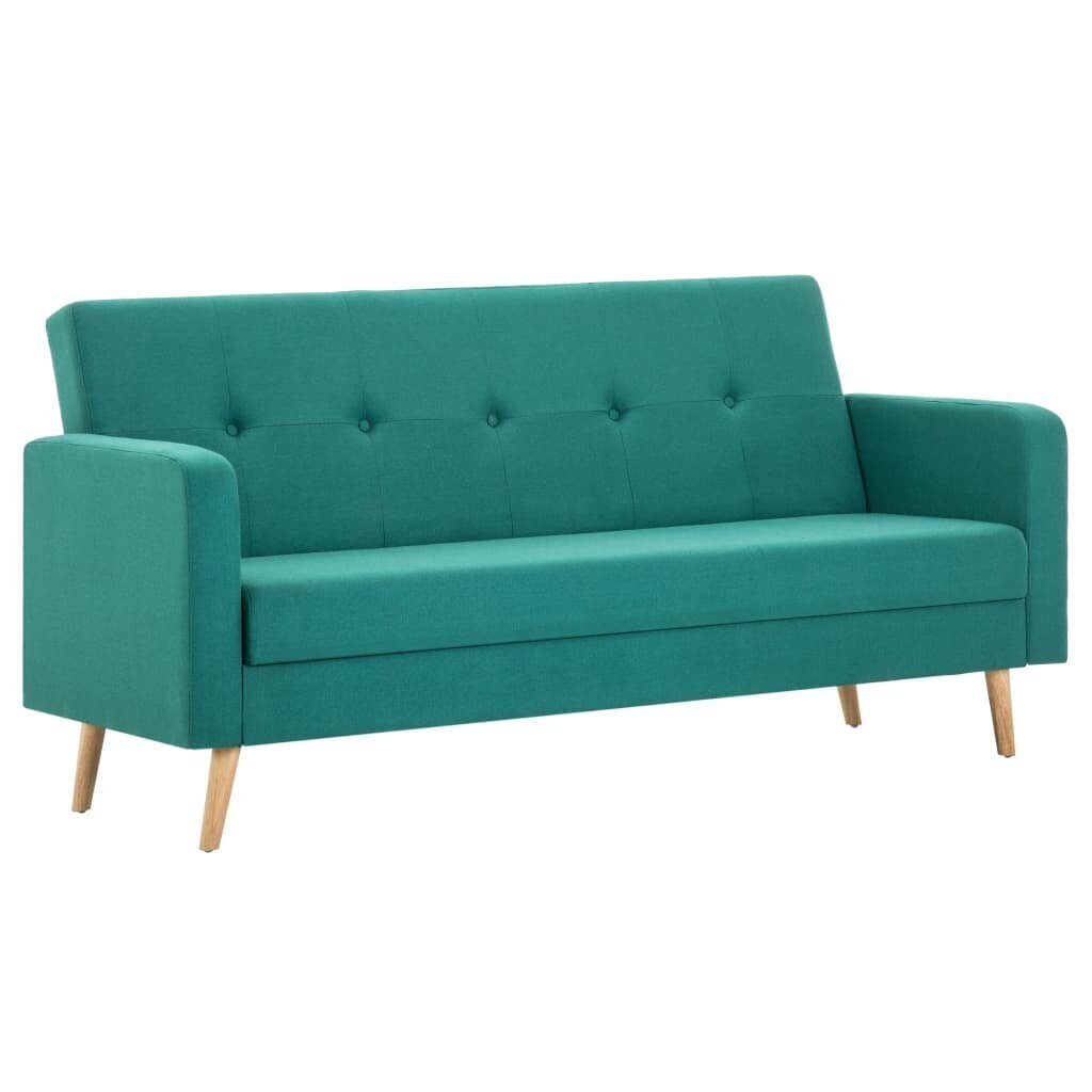 vidaXL dīvāns, zaļš audums cena un informācija | Dīvāni | 220.lv