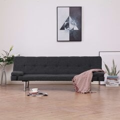 Диван-кровать с двумя подушками, серый цена и информация | Диваны | 220.lv