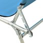 vidaXL saliekams sauļošanās zvilnis ar jumtiņu, tērauds, zils цена и информация | Sauļošanās krēsli | 220.lv