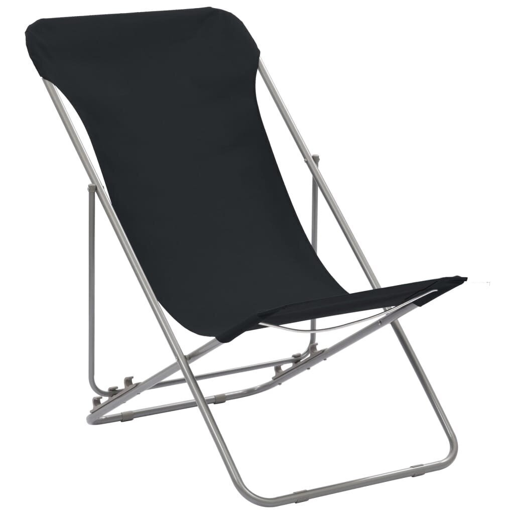 vidaXL salokāmi pludmales krēsli, 2 gab., tērauds, oksfordas audums cena un informācija | Dārza krēsli | 220.lv