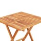 vidaXL saliekams bistro galds, 60x60x65 cm, masīvs tīkkoks cena un informācija | Dārza galdi | 220.lv