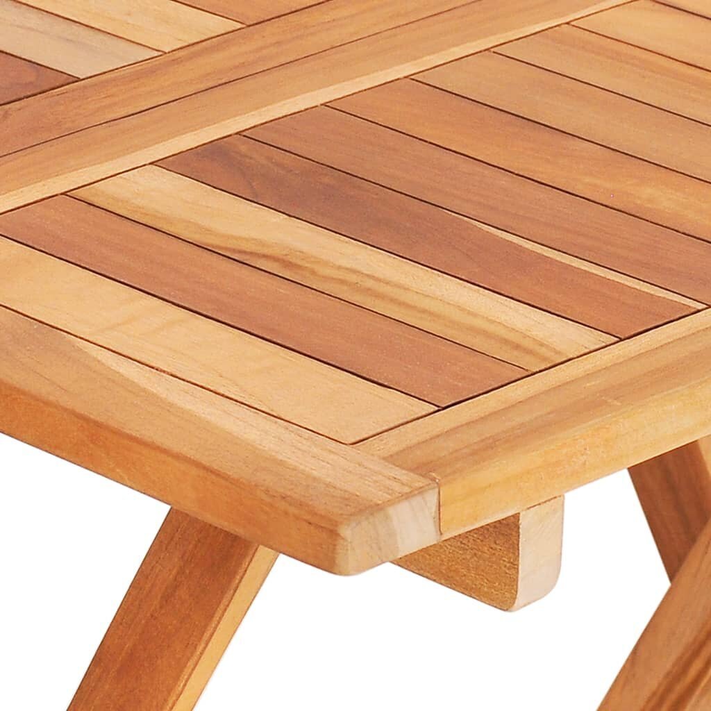 vidaXL saliekams bistro galds, 60x60x65 cm, masīvs tīkkoks цена и информация | Dārza galdi | 220.lv