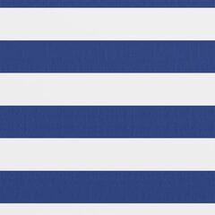 vidaXL balkona aizslietnis, 75x500 cm, balts un zils oksforda audums cena un informācija | Saulessargi, markīzes un statīvi | 220.lv